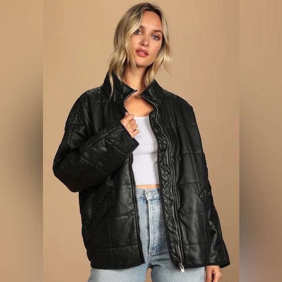 Free People Jackets & Blazers - Free People Black Quilted Puffer Jacket